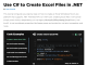 C# Create Excel File Tutorial