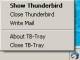 Thunderbird-Tray