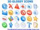 3D Glossy Icons